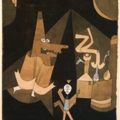 Authentic - looking Reproduction of "Hexen scene" by Paul Klee (1921) Inspired by Bauhaus Surrealism - Dafen Village Artwork for Interior Decorators