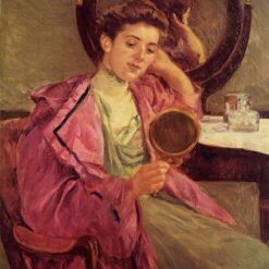 Exquisite Impressionist Portrait: 'Woman at Her Toilette' by Mary Cassatt (1909) - A Timeless Piece for Art Connoisseurs