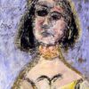 High-Quality Reproduction of Arshile Gorky's 1936 'Woman with Necklace Marquette' in Post-Impressionist Style - Perfect for Home and Office Decor