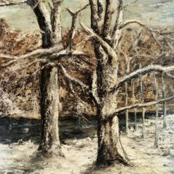 High-Resolution Print Inspired by Gustave Courbet's 'Woods in the Snow' (c.1875) - An Affordable Way to Bring Realist Winter Landscape Art Home from Dafen Village