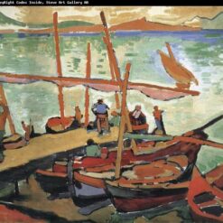 Fauvist Style 'Yacht' Oil Painting by Andre Derain Inspired - 73 x 92 cm Canvas for Art Enthusiasts and Decorators