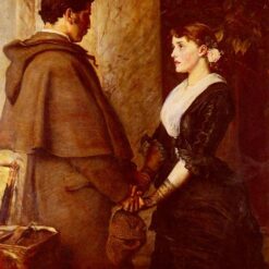 Stunning Handmade Replica of John Everett Millais' "Yes" (1877) - Premium Realist Genre Oil Painting from Dafen Village for Art Lovers Searching for Intimate Scenes on Google