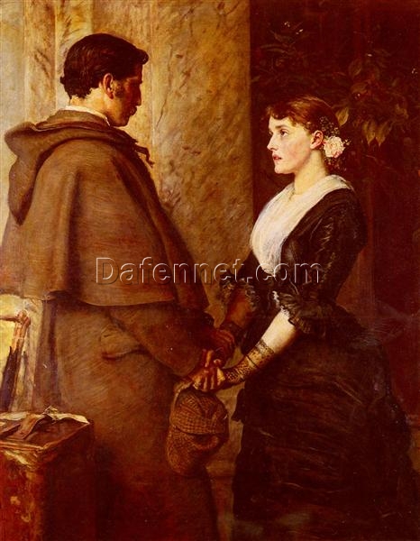 Stunning Handmade Replica of John Everett Millais’ “Yes” (1877) – Premium Realist Genre Oil Painting from Dafen Village for Art Lovers Searching for Intimate Scenes on Google