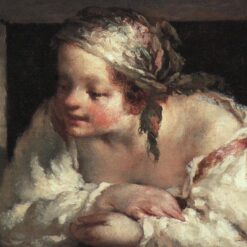 Custom-Sized Realist Genre Painting "Young Woman" Inspired by Jean-Francois Millet's 1844 - 1845 Masterpiece - Handmade in Dafen Village