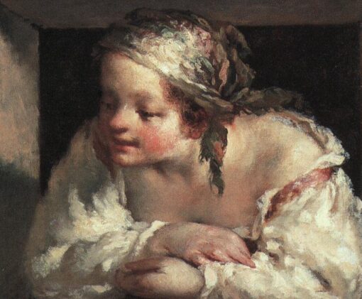 Custom-Sized Realist Genre Painting “Young Woman” Inspired by Jean-Francois Millet’s 1844 – 1845 Masterpiece – Handmade in Dafen Village