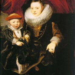 Dafen Village Hand-Painted “Young Woman with a Child” INSPIRED BY Anthony van Dyck's 1618 Baroque Portrait for Art Lovers and Home Decorators