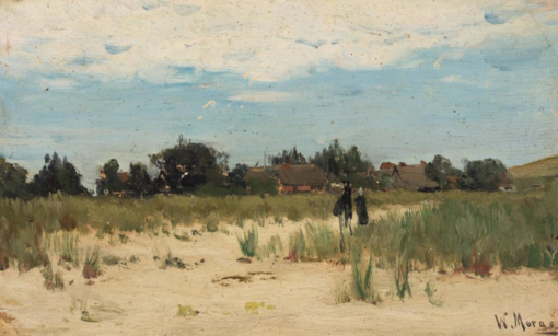 Exquisite Hand – painted Oil Reproduction of ‘Fischerdorf.’ by Walter Moras, from Dafen Village for Art Lovers Fond of Rural Scenes