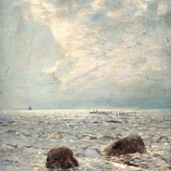 Authentic - looking Hand - crafted Oil Painting Inspired by Walter Moras' 'Fischreusen in der Ostsee' on Paper - Artist Board, Available from Dafen Village for Collectors of Realistic Maritime Art