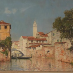 Authentic - looking Hand - crafted Oil Painting Inspired by Walter Moras' 'Venice Canal Scene' on Canvas, Available from Dafen Village for Collectors of European - Themed Art with a Passion for Venetian Scenes