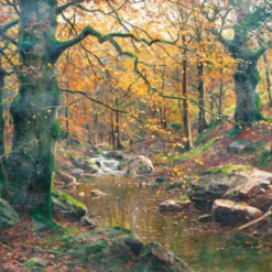 High - Quality Reproduction of Walter Moras' 'Bachlauf im Herbstwald' - Dafen Village Studio's Offer for Art Enthusiasts