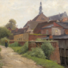High - Quality Reproduction of Walter Moras' 'Lübben: Partie im Schlossbezirk mit Blick auf den Schlossturm' - Dafen Village Studio's Offer for Art Enthusiasts