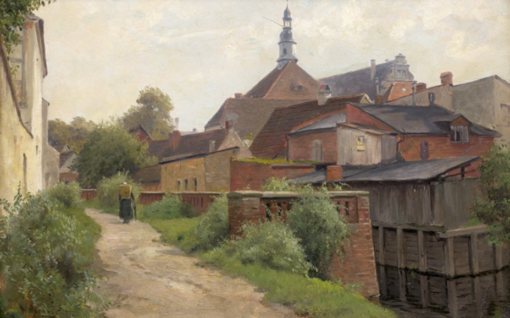 High – Quality Reproduction of Walter Moras’ ‘Lübben: Partie im Schlossbezirk mit Blick auf den Schlossturm’ – Dafen Village Studio’s Offer for Art Enthusiasts