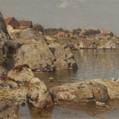 Authentic Reproduction of Walter Moras' 'Skerries' - Oil on Wood by Dafen Village Studio