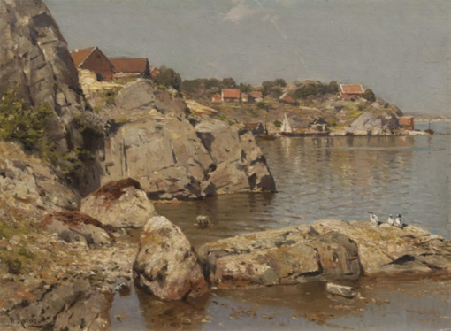 Authentic Reproduction of Walter Moras’ ‘Skerries’ – Oil on Wood by Dafen Village Studio