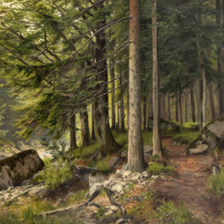 Dafen Village's Exquisite Reproduction of Walter Moras' 'Waldinneres' - A Captivating Canvas for Art Lovers