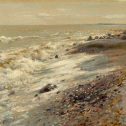 Dafen Village's Exquisite Reproduction of Walter Moras' 'Der Strand bei Sassnitz (Rügen), 1900' - A Captivating Canvas for Art Lovers