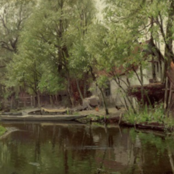 Authentic - looking Hand - painted Oil Art from Dafen Village - Inspired by Walter Moras' 'Kleine Hofidylle im Spreewald