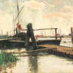 Authentic - looking Hand - painted Oil Art from Dafen Village - Inspired by Walter Moras' 'Small Haven by the Baltic Sea