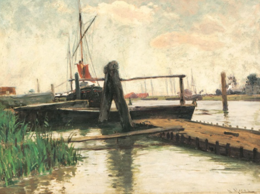 Authentic – looking Hand – painted Oil Art from Dafen Village – Inspired by Walter Moras’ ‘Small Haven by the Baltic Sea