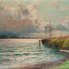 Dafen Village's Exquisite Reproduction of Walter Moras' 'An der Ostsee' - A Captivating Canvas for Art Lovers