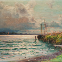 Dafen Village's Exquisite Reproduction of Walter Moras' 'An der Ostsee' - A Captivating Canvas for Art Lovers