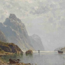 Authentic Hand - Painted Replica of Walter Moras' 'Fjordlandschaft' for Art Enthusiasts