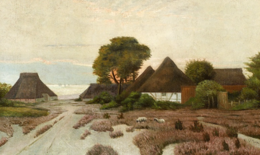 Authentic – looking Reproduction of Walter Moras’ ‘Küstendorf bei Arenshoop’ Oil Artwork