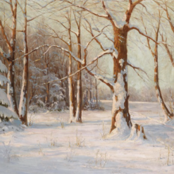 Dafen Village Style Reproduction of Walter Moras' 'Eine Winterlandschaft' - 80x120 cm Oil Canvas for Interior Designers