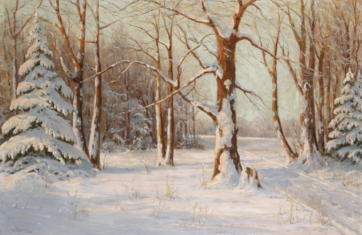 Dafen Village Style Reproduction of Walter Moras’ ‘Eine Winterlandschaft’ – 80×120 cm Oil Canvas for Interior Designers