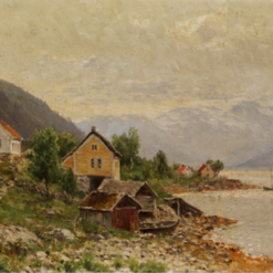 High - Quality Reproduction of Walter Moras' 'Wassermühlen am Stolpedal' - 36x55 cm Oil Painting for Art Enthusiasts