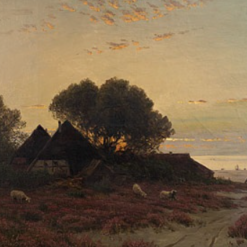 Large - Format Dafen Village Inspired Reproduction of Walter Moras' 'Fischerkaten an der Ostsee, ca. 1890' Oil Painting - 70x100 cm Canvas for Maritime Art Enthusiasts