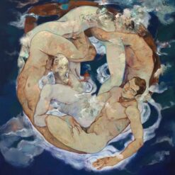 Original Abstract Figurative Oil Painting – Hand-Painted Creative Body Art on Canvas | Modern Nude Wall Décor | DaFen Village Studio