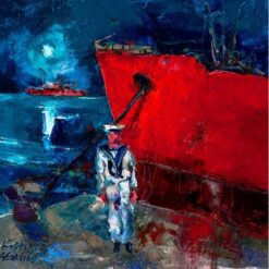 Reproduce the oil painting works of Kostis Georgiou