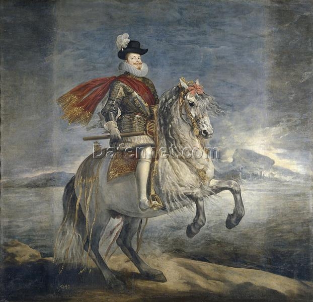 Buy Velázquez’s Equestrian Portrait of Philip III – 1634 Baroque Oil Painting Replica