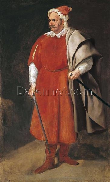 Velazquez Portrait of Redbeard, Cristobal de Castaneda – 17th Century Baroque Portrait Oil Painting Reproduction