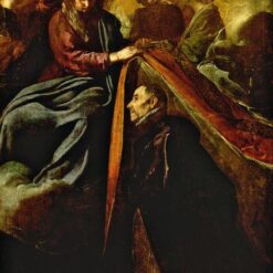 The Virgin Appearing to St. Ildephonsus by Diego Velázquez – 1620 Baroque Religious Oil Painting Replica on Canvas