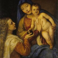 Titian’s Madonna and Child with Mary Magdalene – Mannerist Religious Painting, c.1560