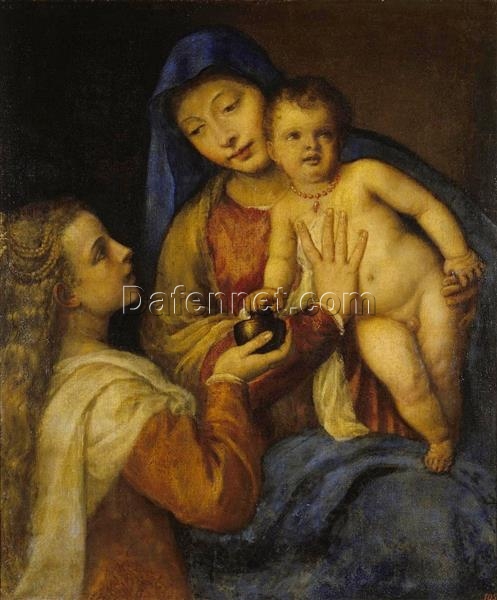 Titian’s Madonna and Child with Mary Magdalene – Mannerist Religious Painting, c.1560