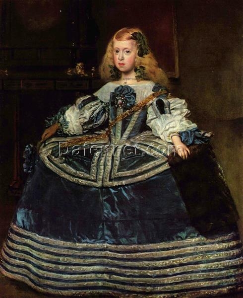 Diego Velázquez Infanta Margarita Portrait – 1660 Baroque Canvas Reproduction for Classic Interior Décor