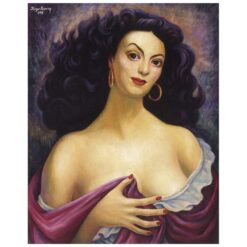Diego Rivera's 1948 'María Félix' Portrait - Mexican Golden Age Cinema Oil Painting Reproduction