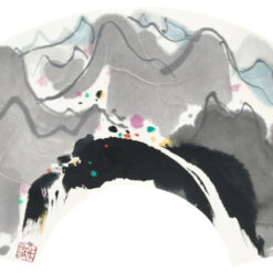 Huangshan Renzi Waterfall Inspired Original Oil Painting - Large Canvas Wall Art for Modern Home Décor