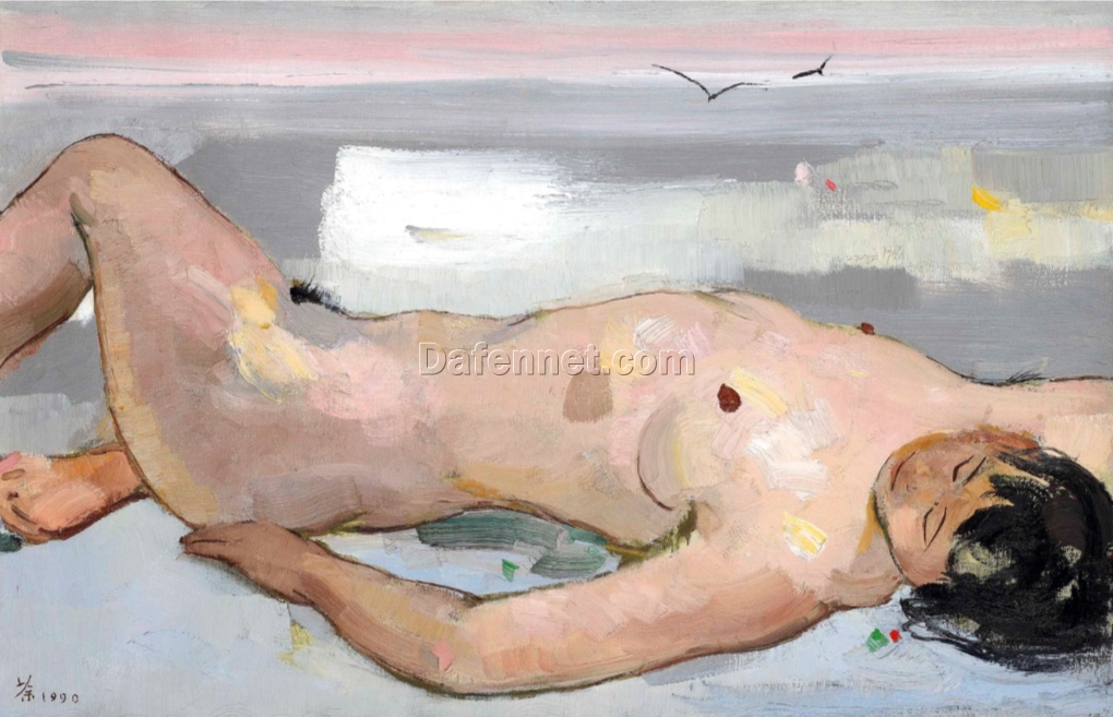 Sea Baby by Wu Guanzhong – Custom Oil Painting for Office or Hotel Interior Art