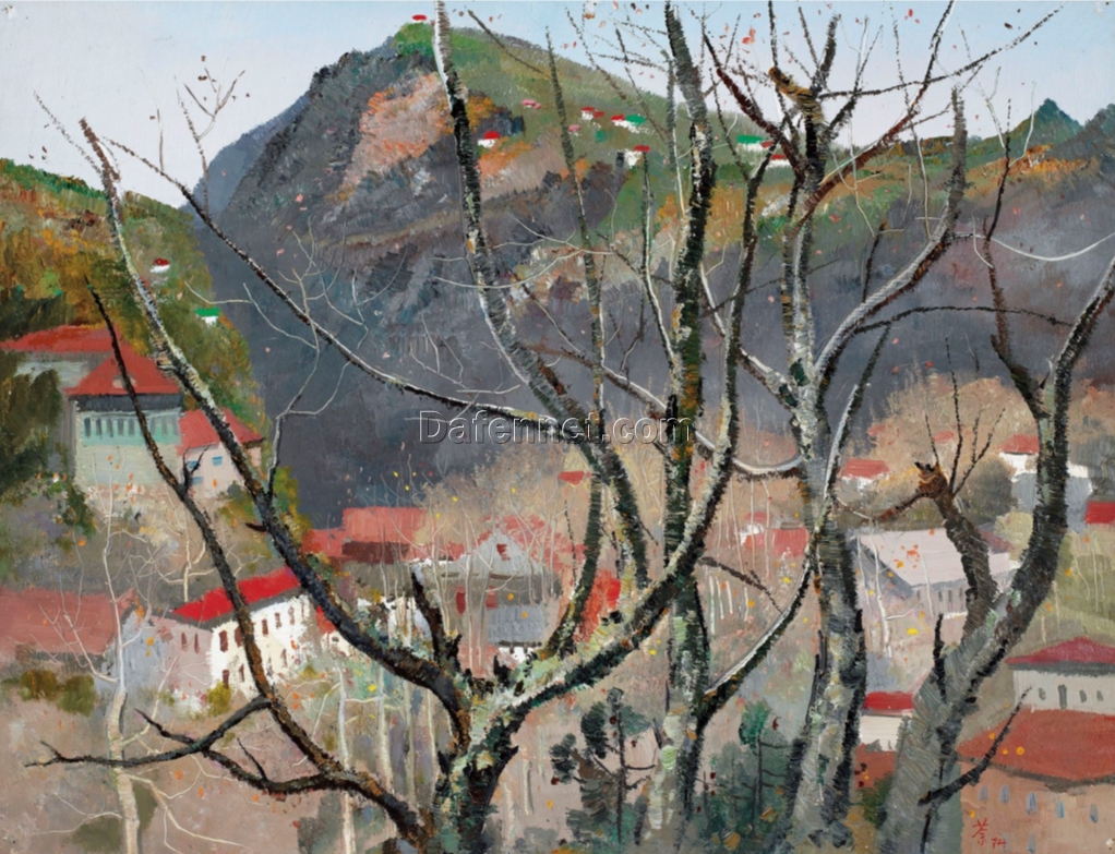 Lushan by Wu Guanzhong – Custom Oil Painting on Canvas for Elegant Home Decor