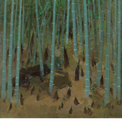 Bamboo Shoots in Spring – Wu Guanzhong Inspired Chinese Oil Painting on Canvas, Large Wall Art