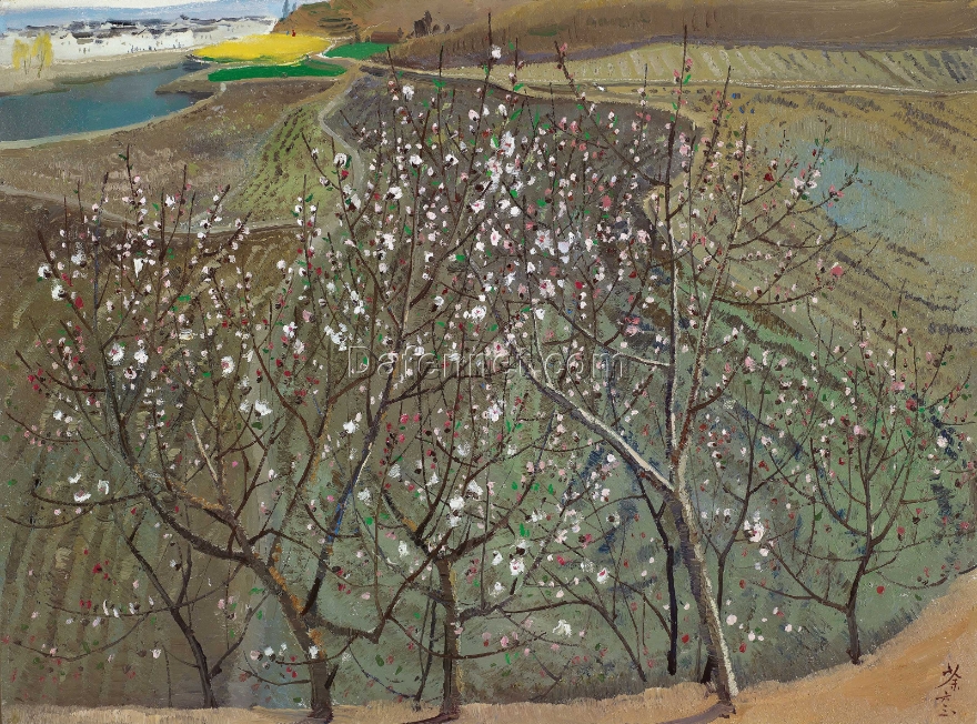 Wu Guanzhong’s Peach Blossom – Traditional Chinese Art in Modern Oil Painting