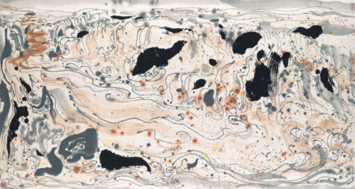 Roar” by Wu Guanzhong – Abstract Expressionism Oil Painting for Modern Home Interiors