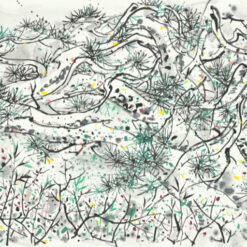 The Three Friends of Winter” – Wu Guanzhong Inspired Modern Chinese Ink Painting on Canvas