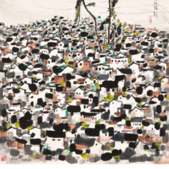 Yulong Mountain and Lijiang City" – Wu Guanzhong, Custom Oil Painting on Canvas for Luxury Interior Design