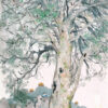 Wu Guanzhong "White Pine at Jingshan" – 1990s Oil Painting for Modern Chinese Art Lovers