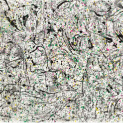 Wu Guanzhong Inspired Abstract Painting – 'Passing Time' Modern Wall Art for Home and Hotel Décor